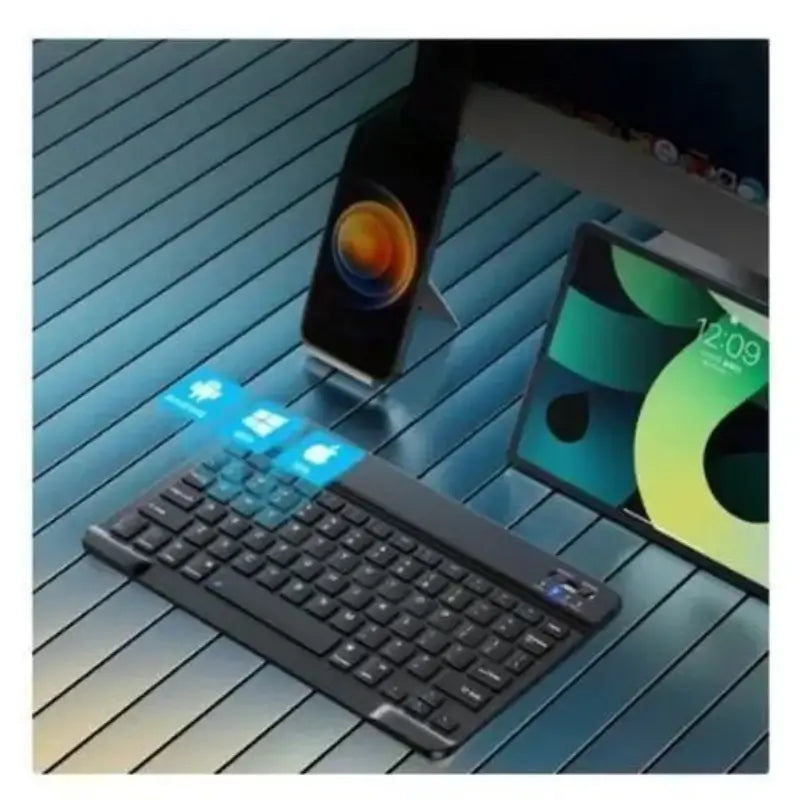 Jeqang-986 Combo 3-in-1 لوحة مفاتيح + ماوس لاسلكي + حامل هاتف