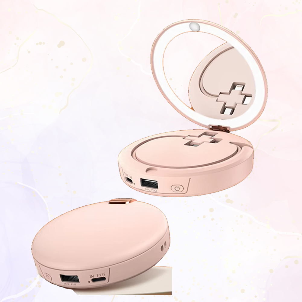 MIROIR LED 3 EN 1   مرآة 3 في 1: مرآة تجميل، بطارية و دفاية لليدين